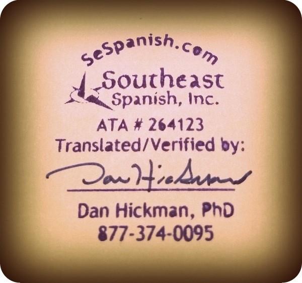 Professional Seal of Translation